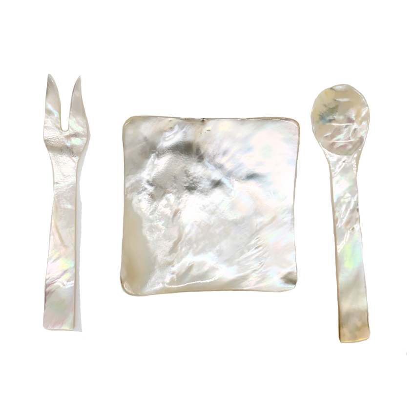 白蝶貝のテーブルウエア