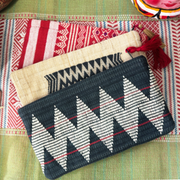 ポーチ チン族織物