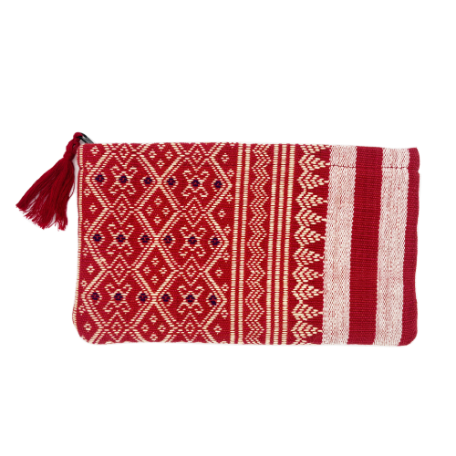 ポーチ チン族織物