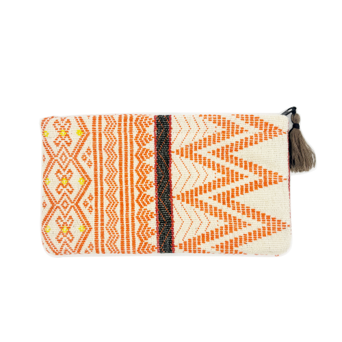 ポーチ チン族織物