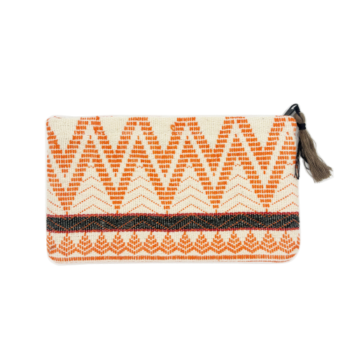 ポーチ チン族織物