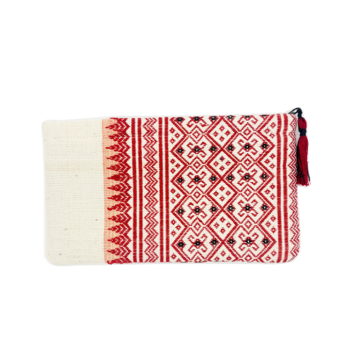 ポーチ チン族織物